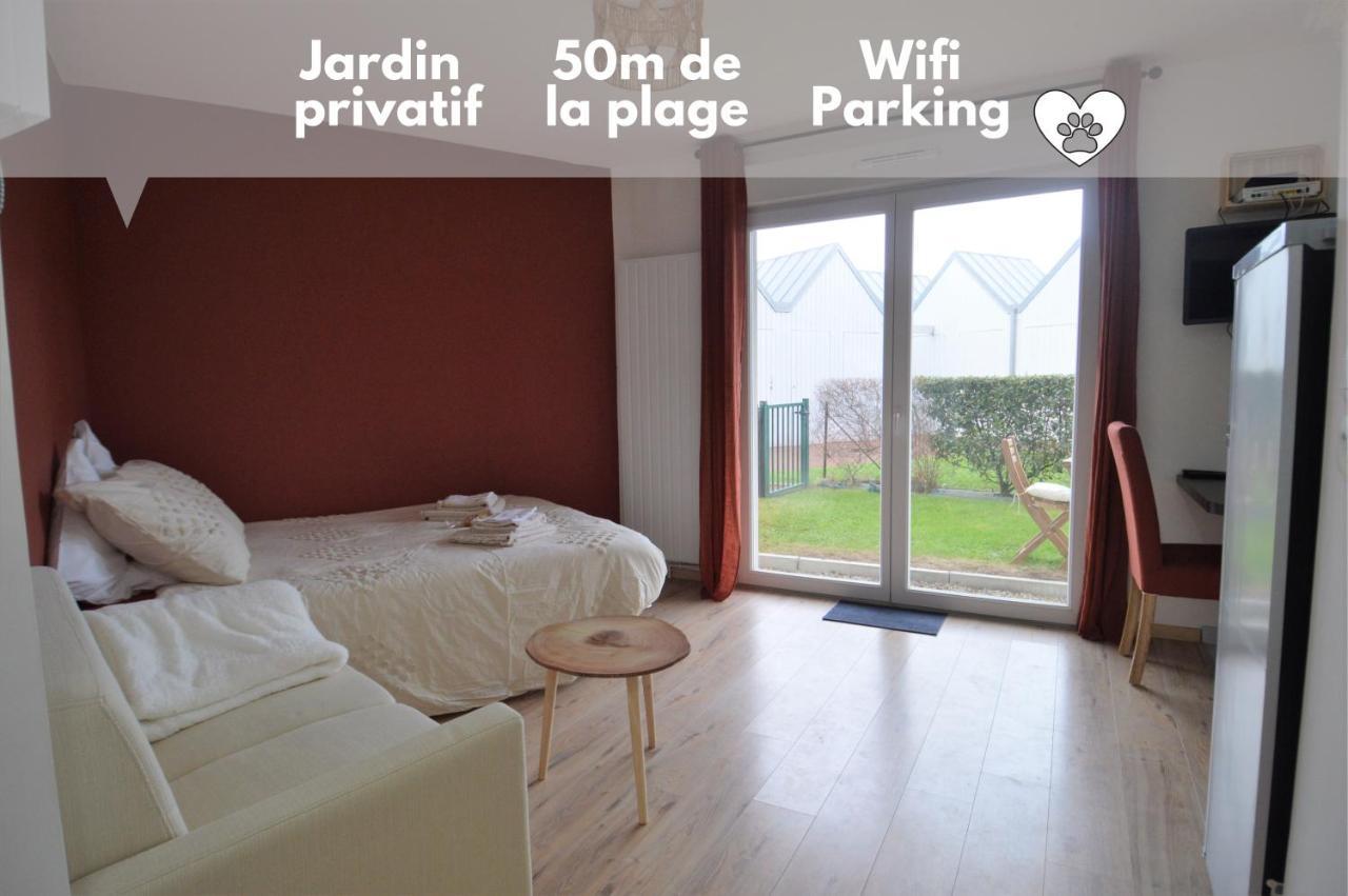 Jardin - A 50M De La Plage - Wifi - Parking Courseulles-sur-Mer Dış mekan fotoğraf
